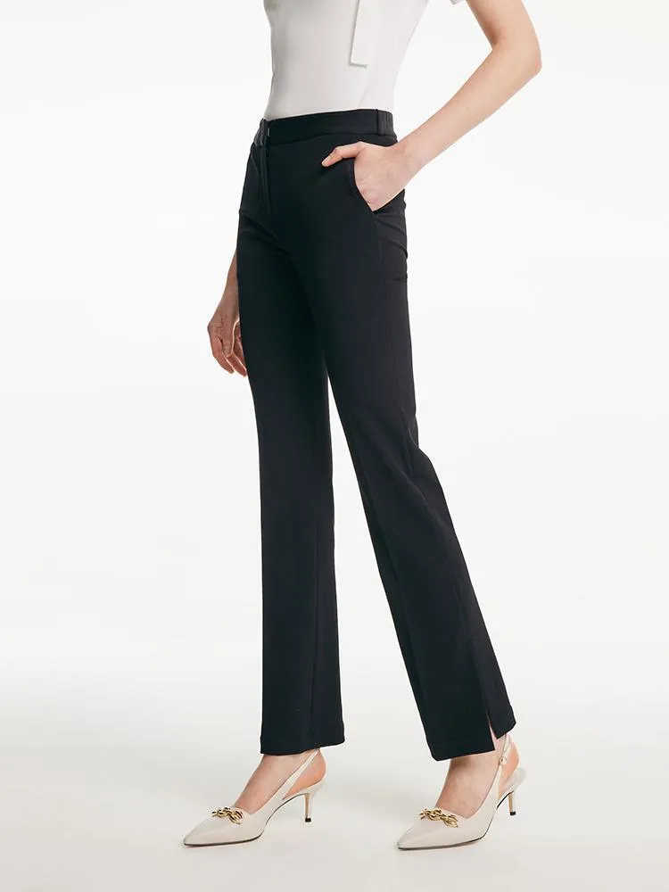 Acetate Stretchy Slight Flared Pants