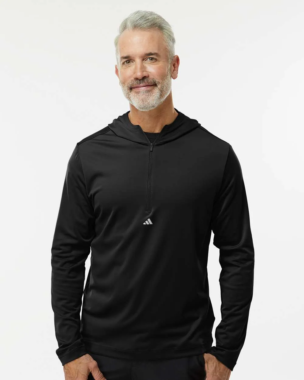 Adidas A596 Lightweight Performance Quarter-Zip Hooded Pullover