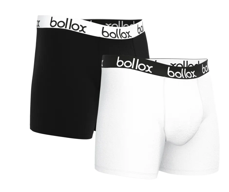 Black & White Duo Tone Set (2 pack) - Men's cotton boxer shorts