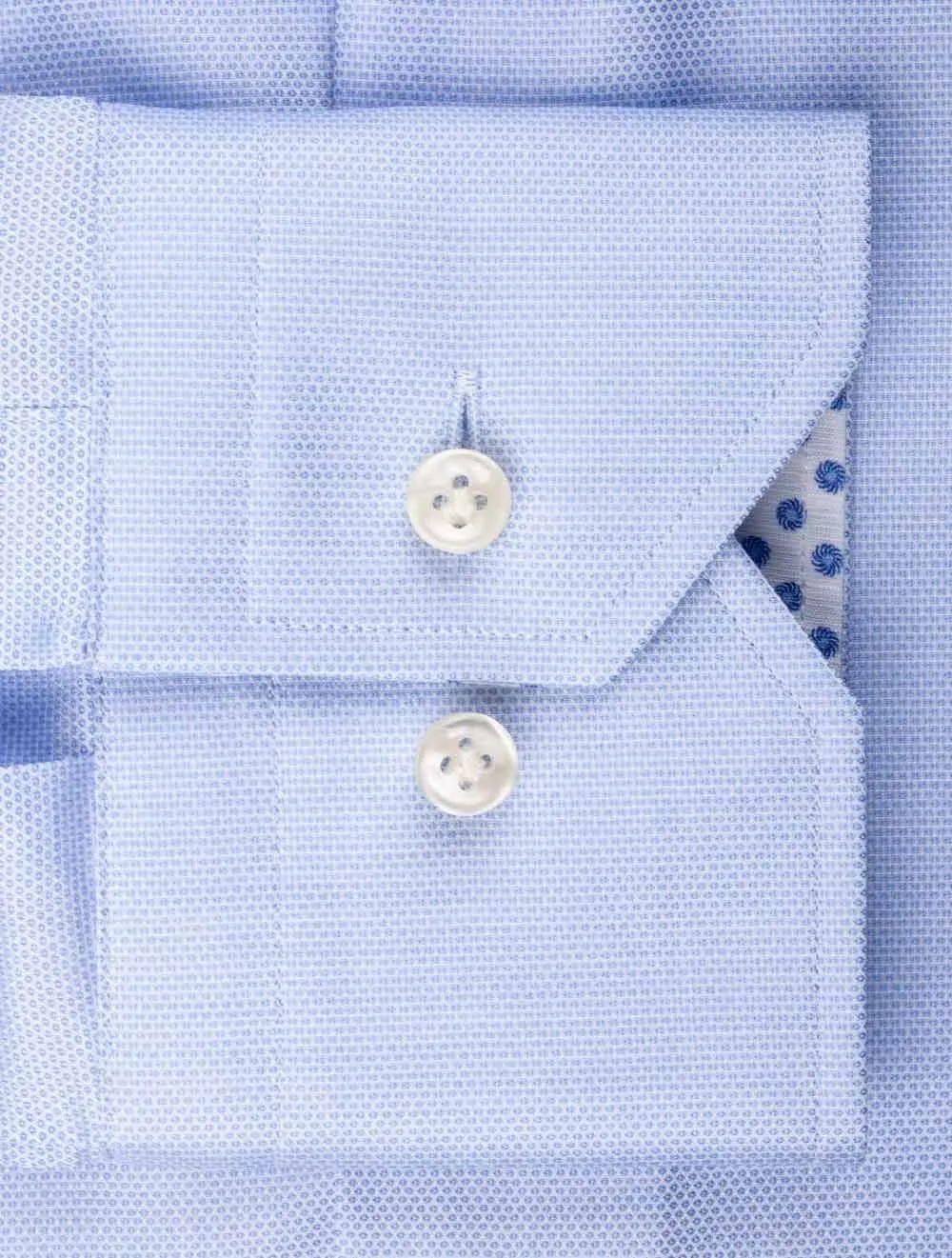 Blue Contrast Dot Inlay Classic Fit Shirt Blue/tailo