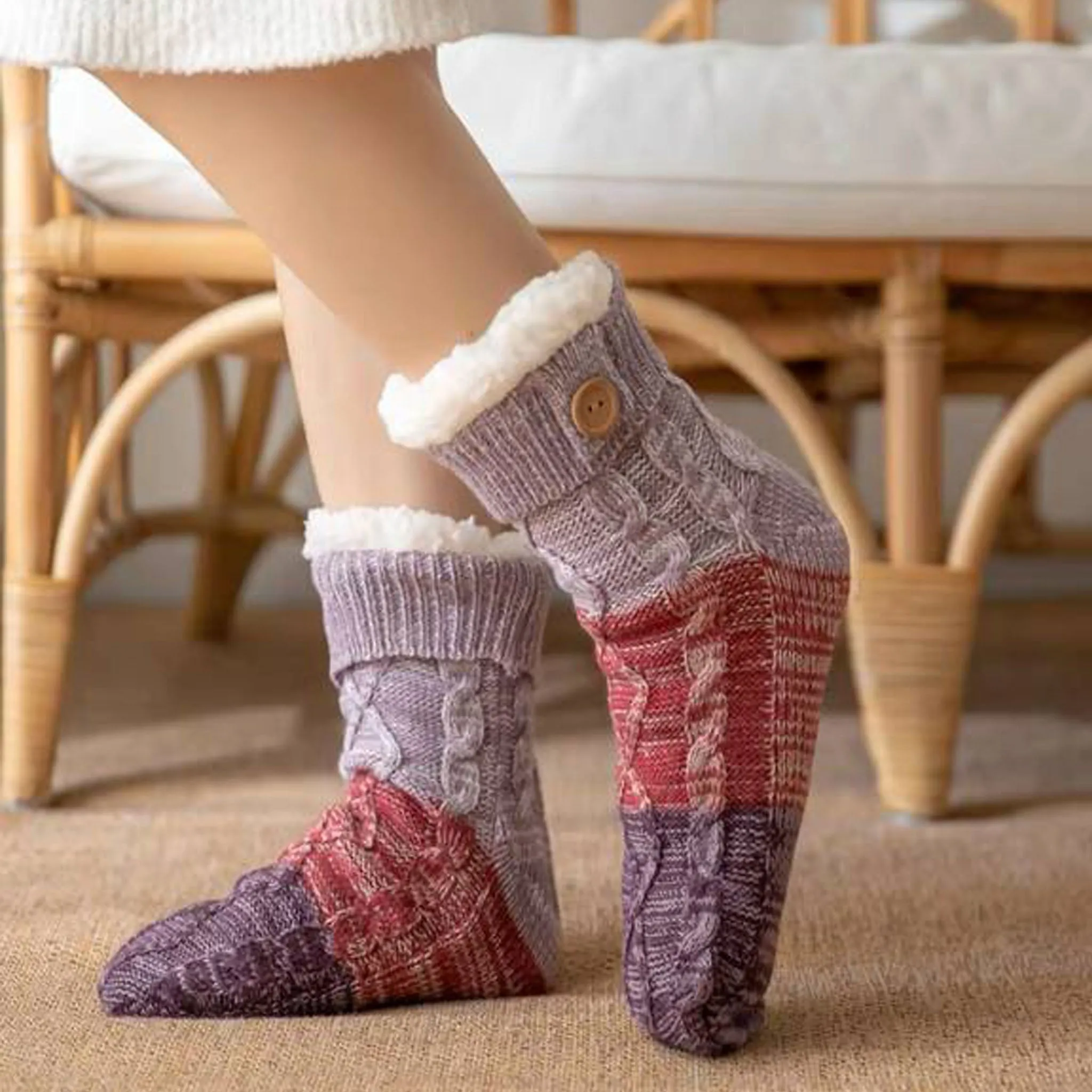 Casual Thick Thermal Winter Sleeping Socks | Sherpa Lined Sock