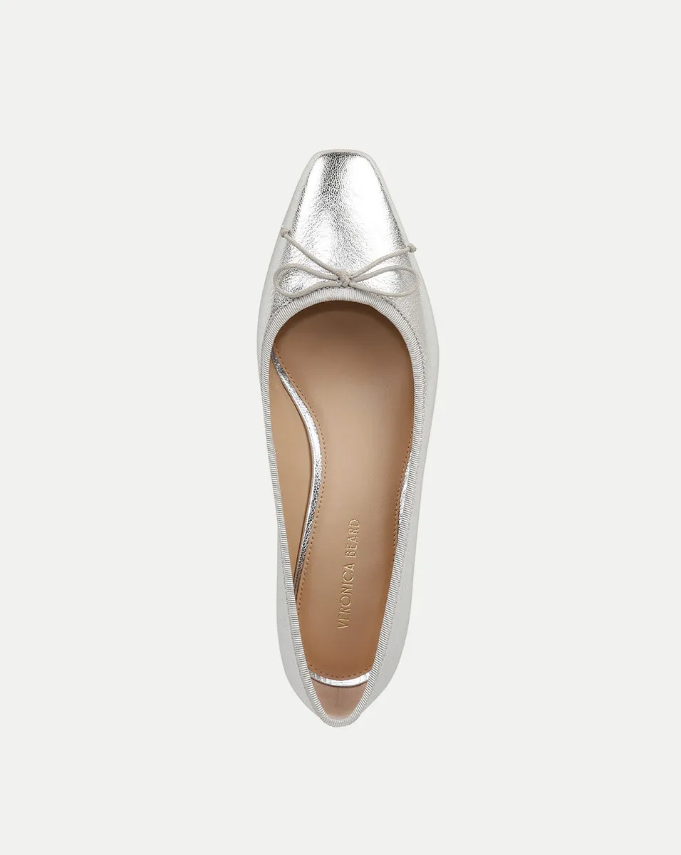 Cecile Metallic Leather Ballet Pump