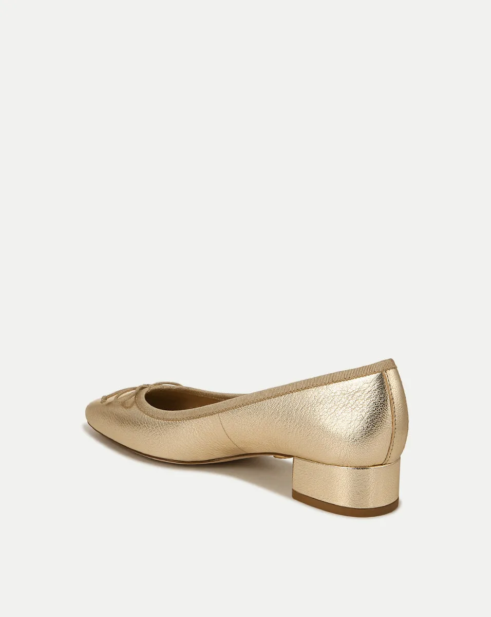 Cecile Metallic Leather Ballet Pump