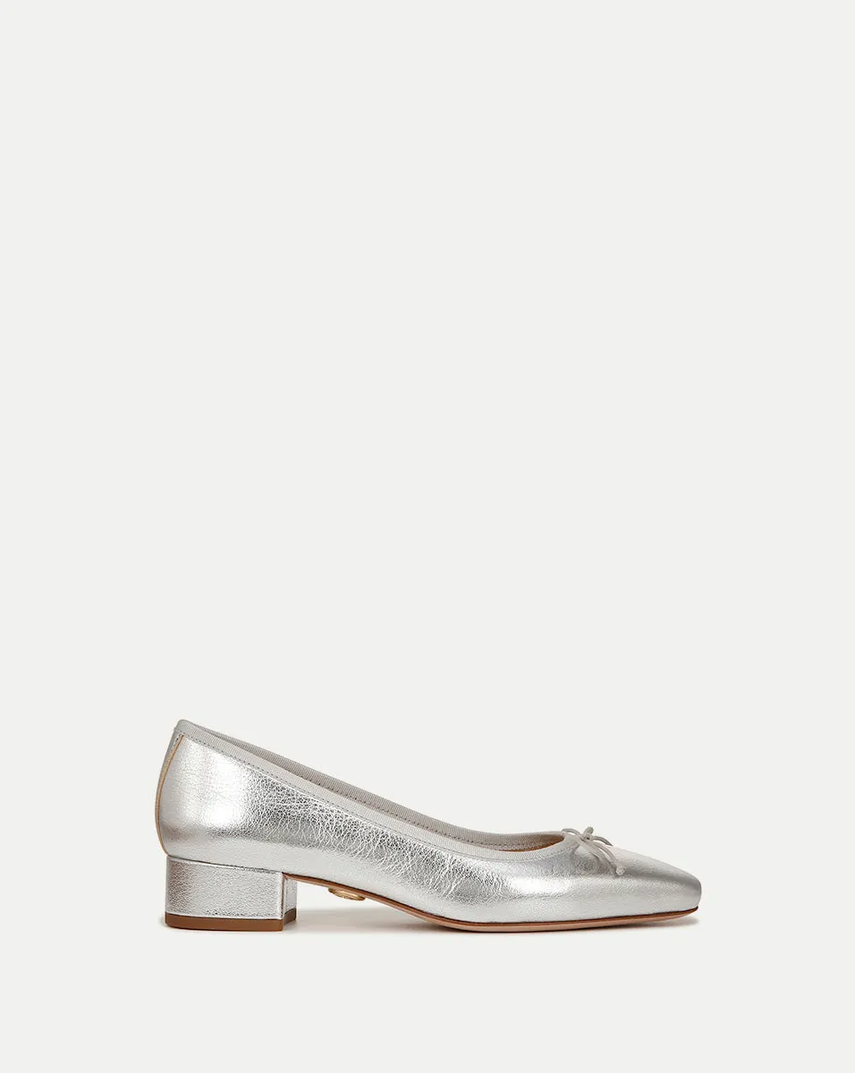 Cecile Metallic Leather Ballet Pump