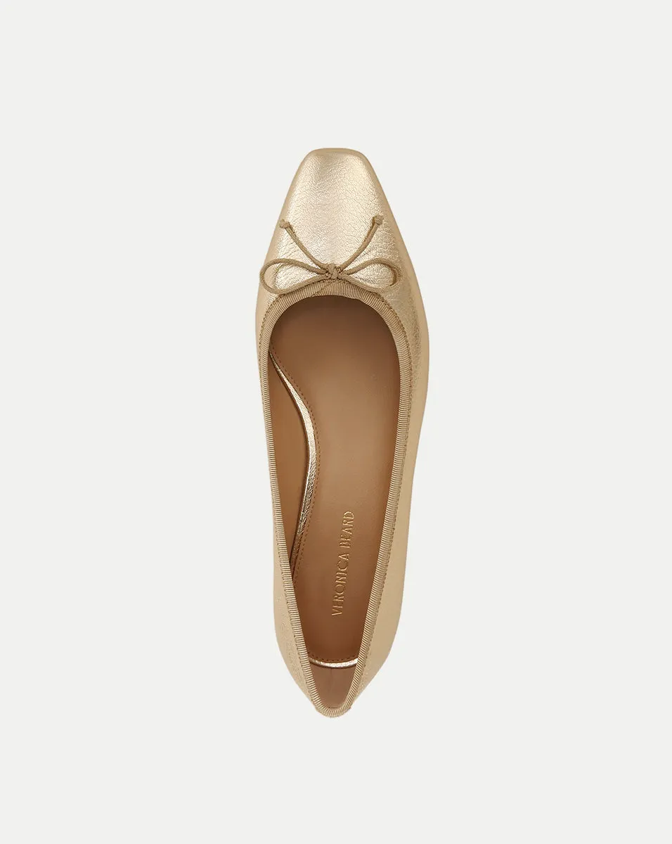 Cecile Metallic Leather Ballet Pump