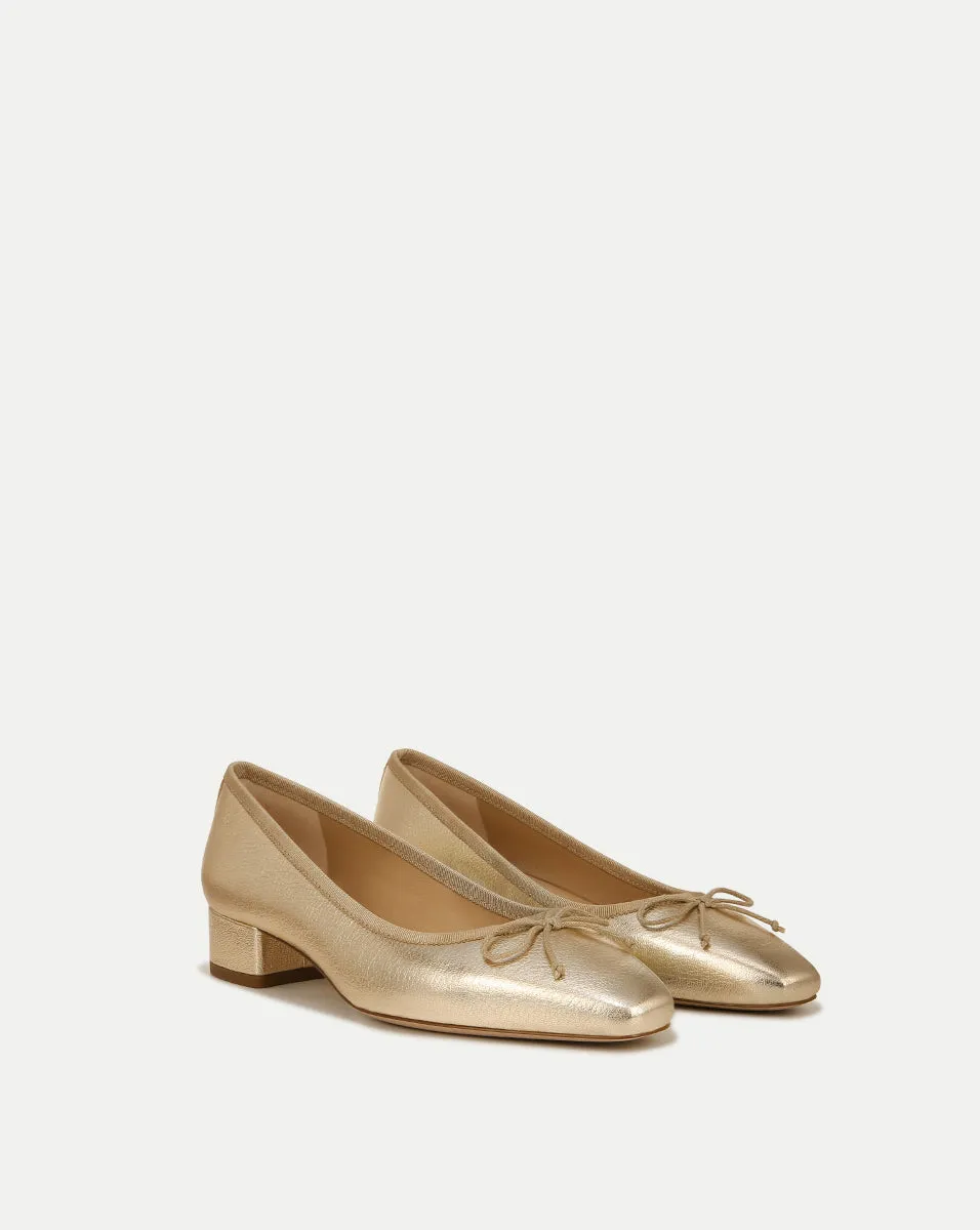 Cecile Metallic Leather Ballet Pump