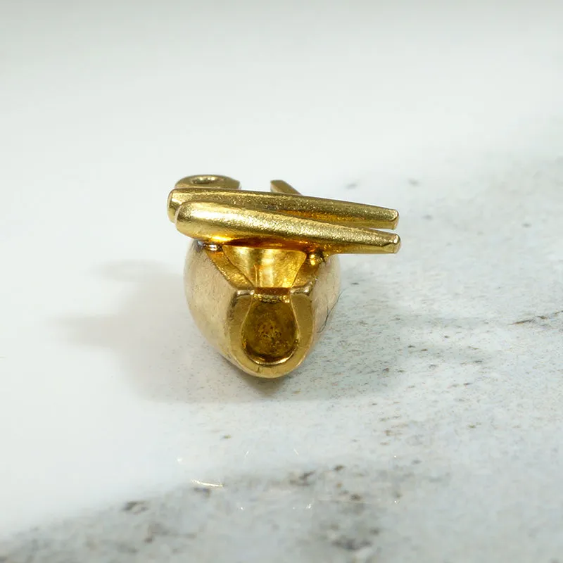 Chubby Minimalist Canoe Charm in 18ct Gold