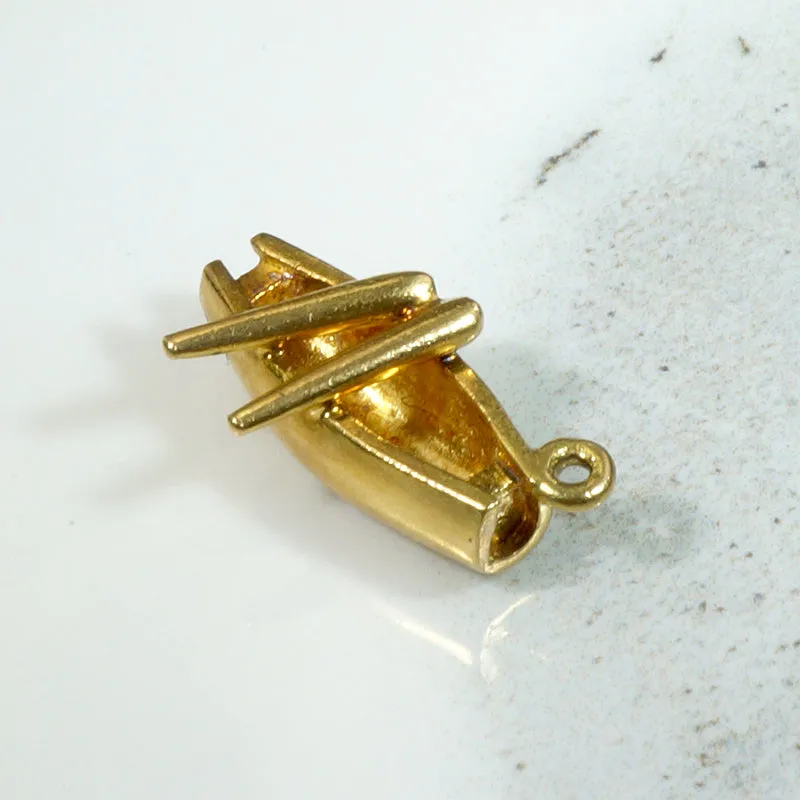 Chubby Minimalist Canoe Charm in 18ct Gold