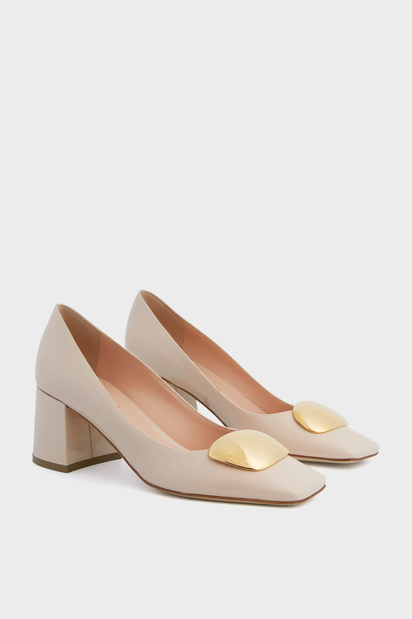 Crema Patent Naxos Heels