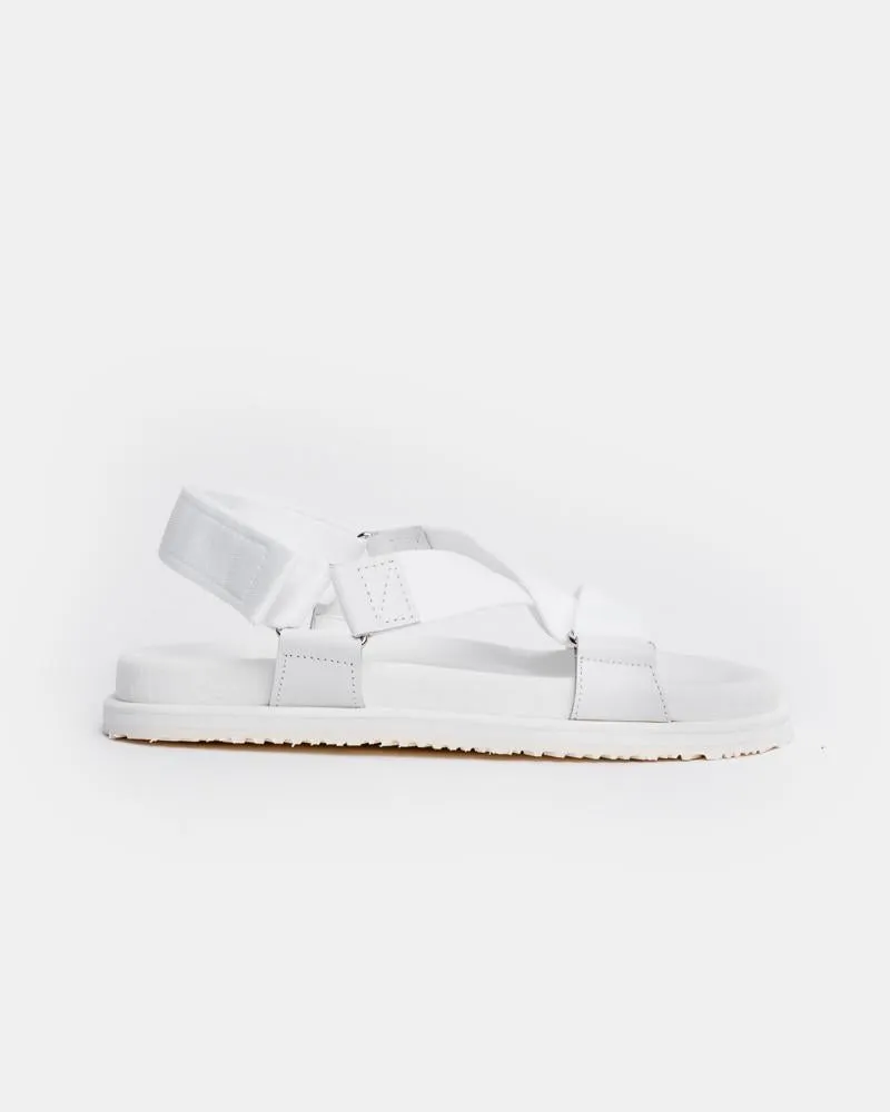 Cross Sandals in White