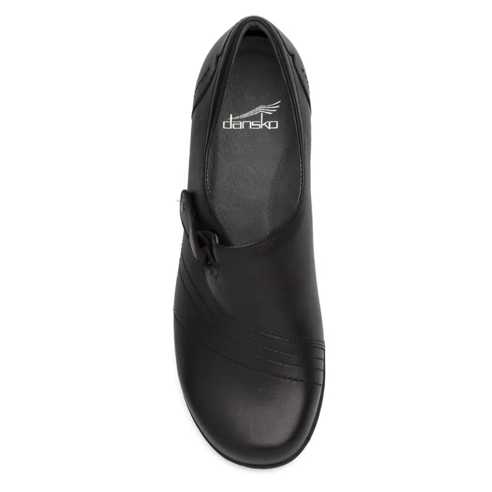 Dansko Franny Wide Black Milled Nappa Leather Slip-On (Women's)