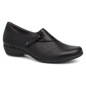 Dansko Franny Wide Black Milled Nappa Leather Slip-On (Women's)