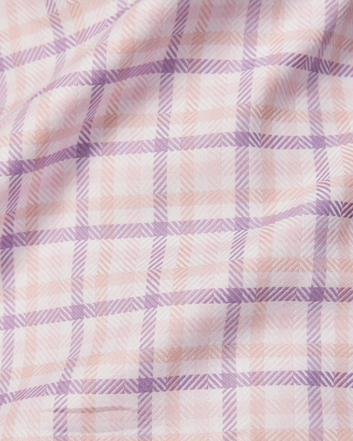 Dobby Checked Shirt - Purple & Pink