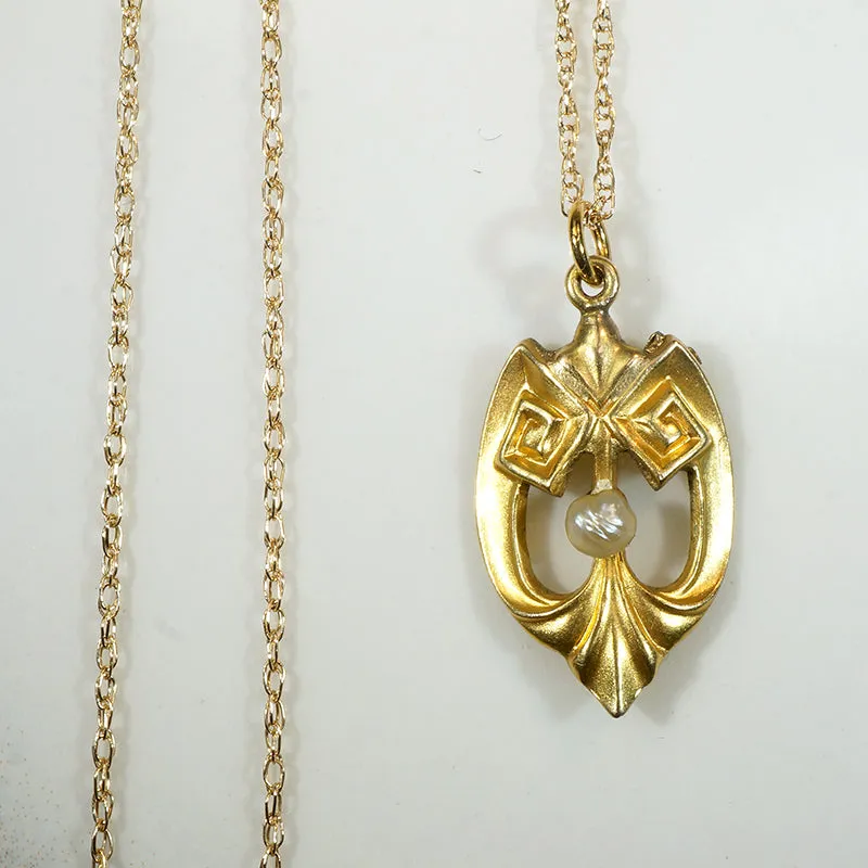 Edwardian Gold & Pearl Pendant