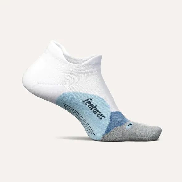 Elite Light Cushion No Show Tab Sock in White Sky