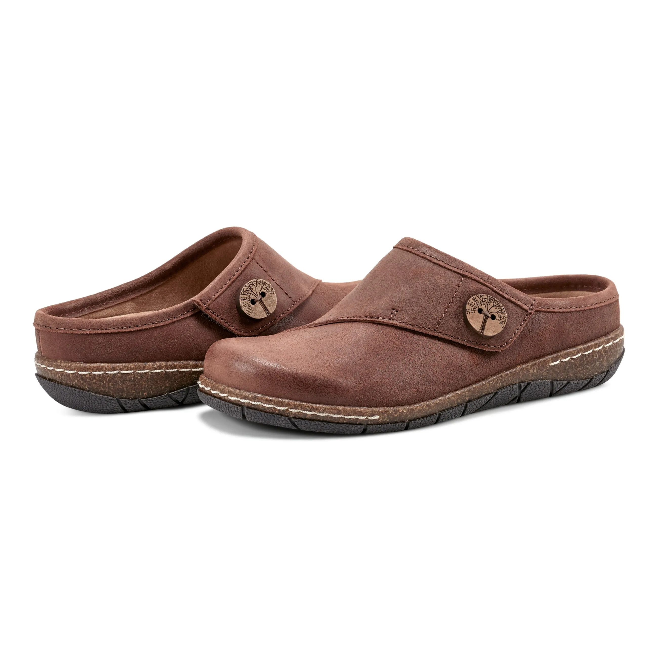 Ezra Round Toe Casual Slip-on Flat Clogs