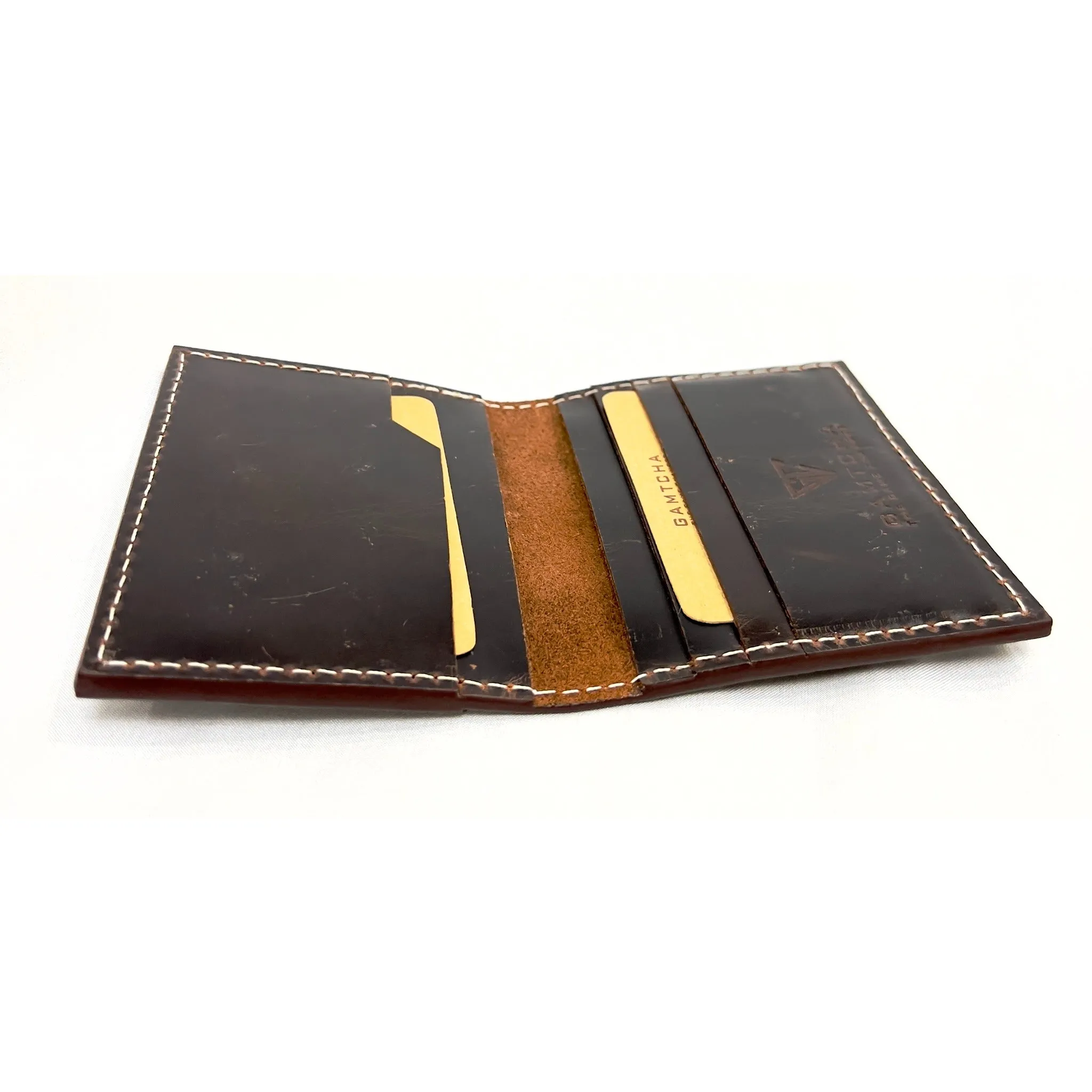 FOREST BIFOLD LEATHER CARD HOLDER-BROWN