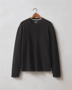 French Rib Crew - Black