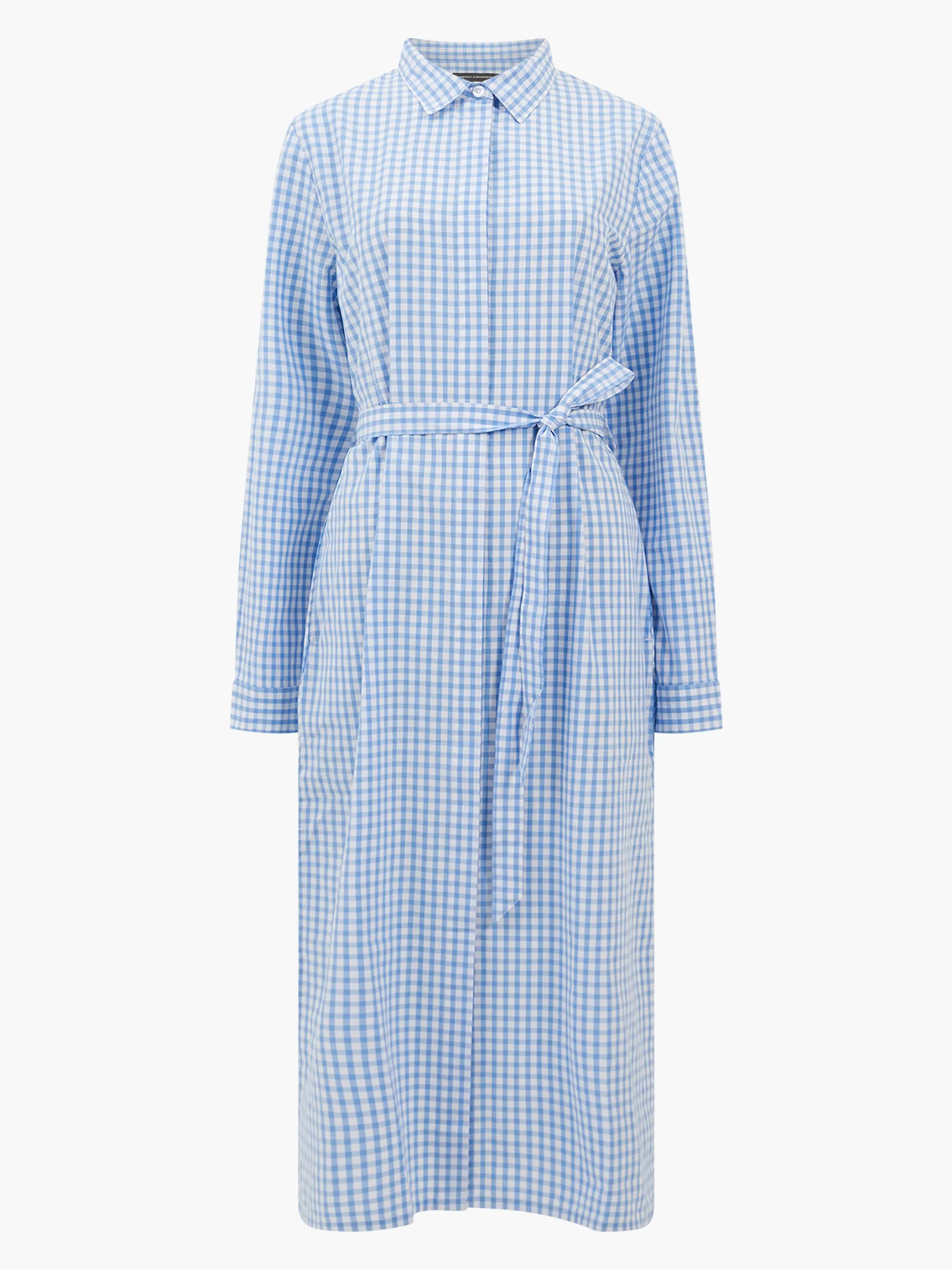 Gingham Button-Through Shirt Dress