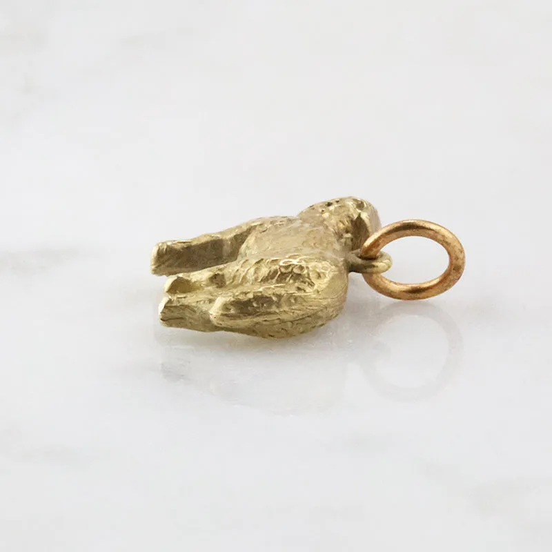 Golden Fleece Lamb Charm in 14k Gold