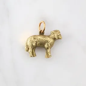 Golden Fleece Lamb Charm in 14k Gold