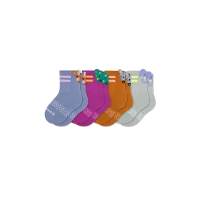 Junior Safari Stripe Calf Sock 4-Pack