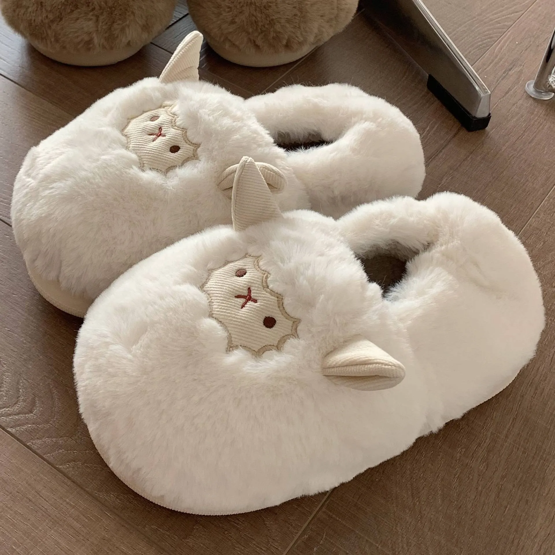 Kawaii Lamb Cotton Slippers