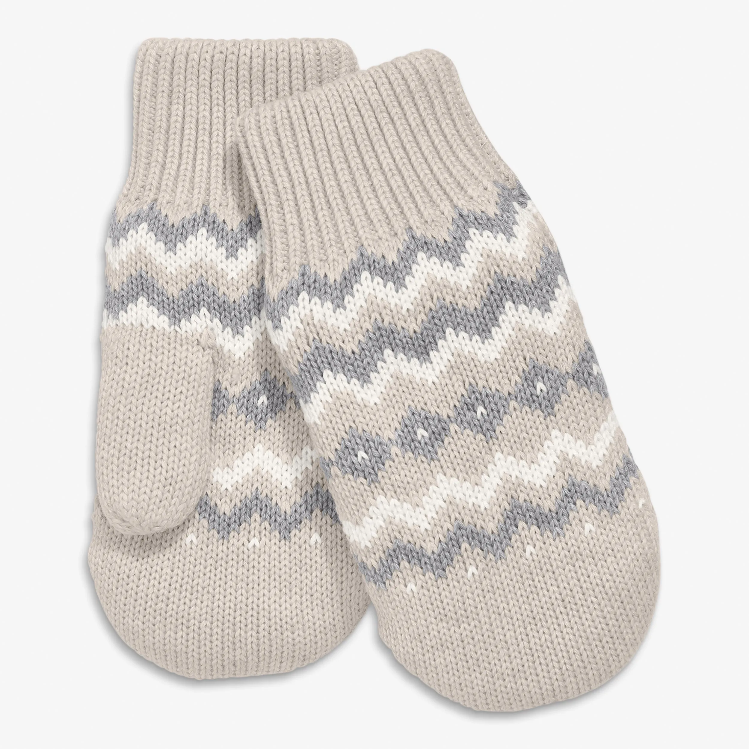 Kids fleece-lined fair isle mittens