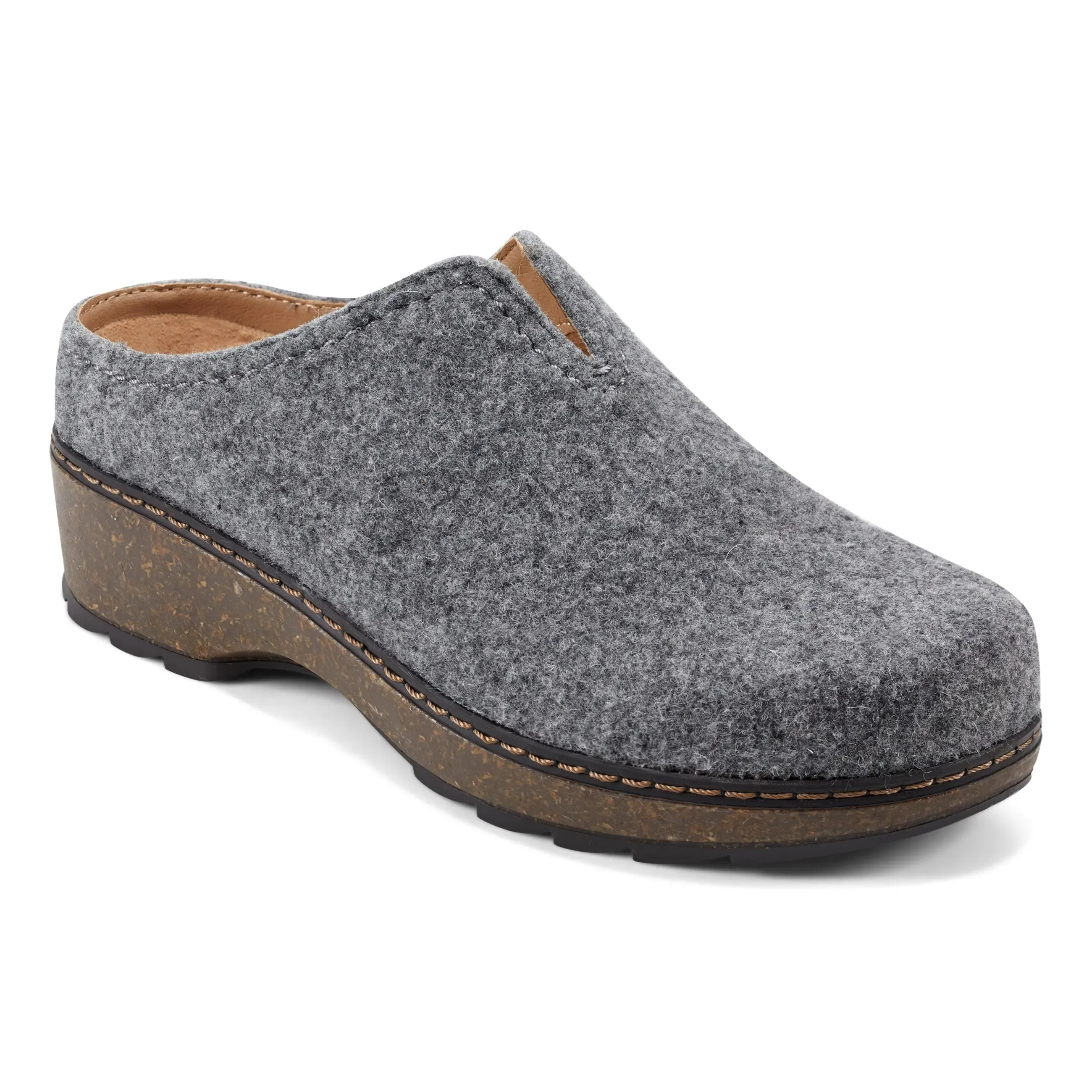 Kolia Round Toe Slip-on Casual Heeled Mules