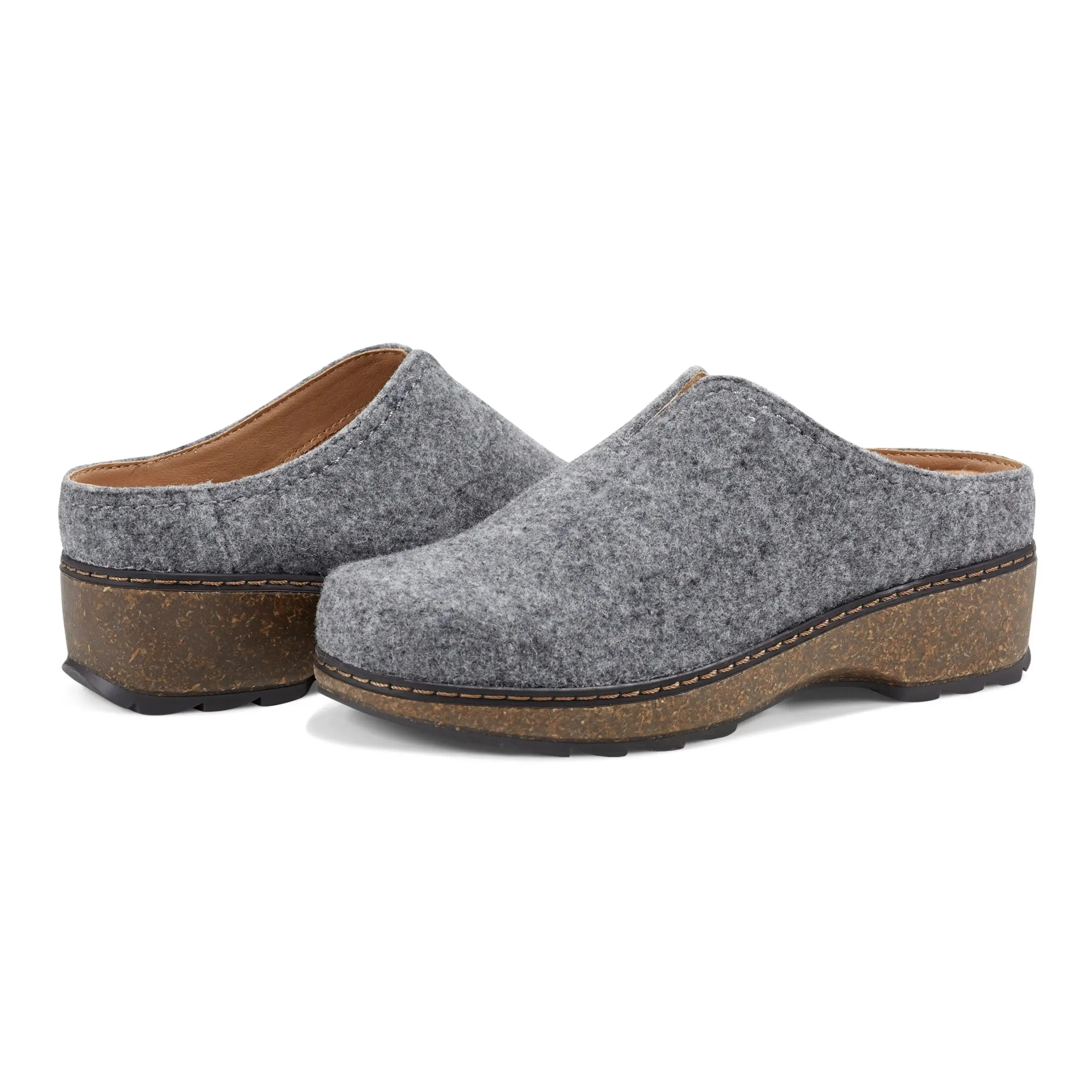 Kolia Round Toe Slip-on Casual Heeled Mules