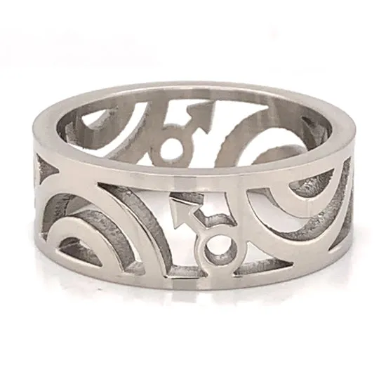 Male Mars Symbol Stainless Steel Ring / RRJ0097