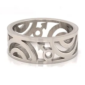 Male Mars Symbol Stainless Steel Ring / RRJ0097