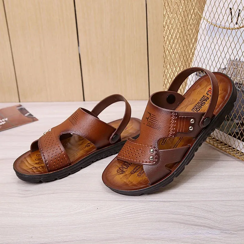 Men's Beach Open Toe Shoes Sandals Non-slip Men's Slippers Breathable Footwear Summer Outdoor