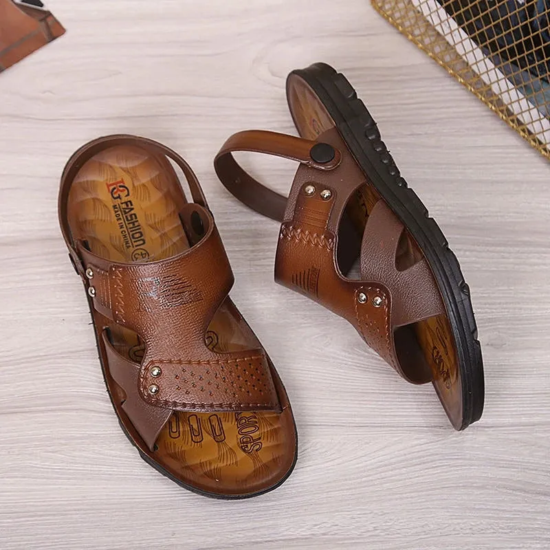 Men's Beach Open Toe Shoes Sandals Non-slip Men's Slippers Breathable Footwear Summer Outdoor