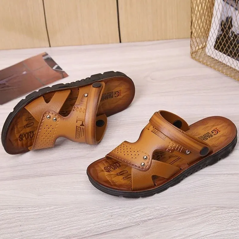 Men's Beach Open Toe Shoes Sandals Non-slip Men's Slippers Breathable Footwear Summer Outdoor