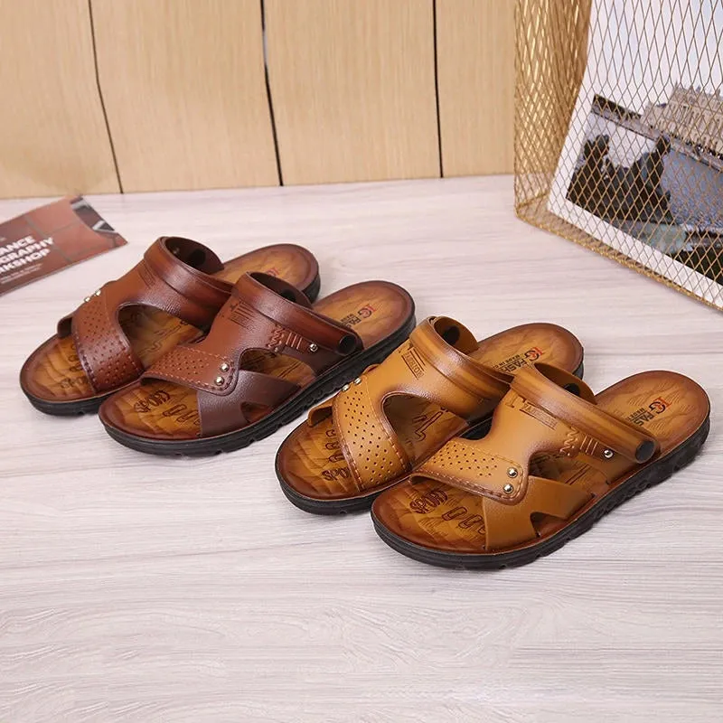 Men's Beach Open Toe Shoes Sandals Non-slip Men's Slippers Breathable Footwear Summer Outdoor