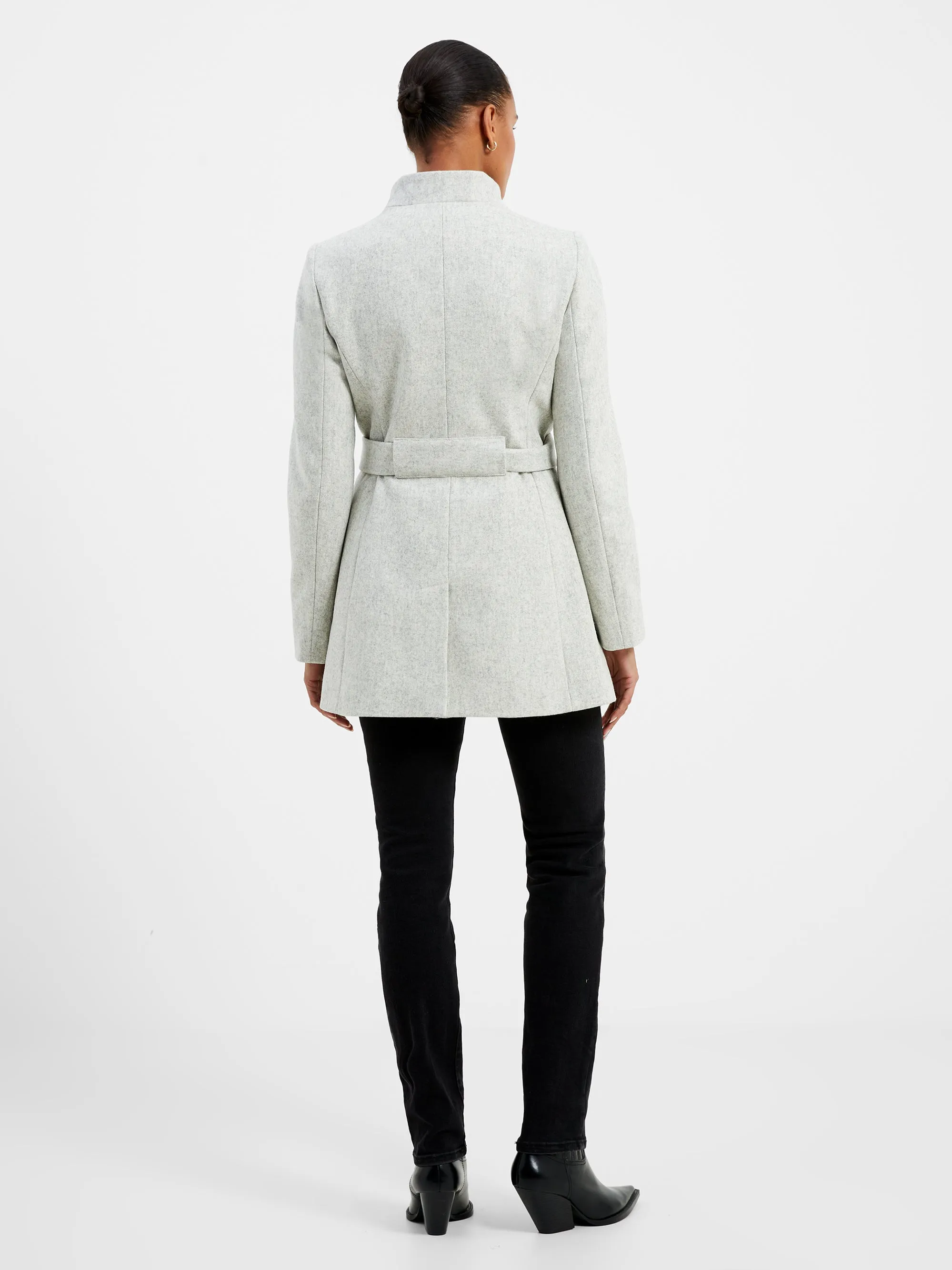 Platform Felt Crossover Coat