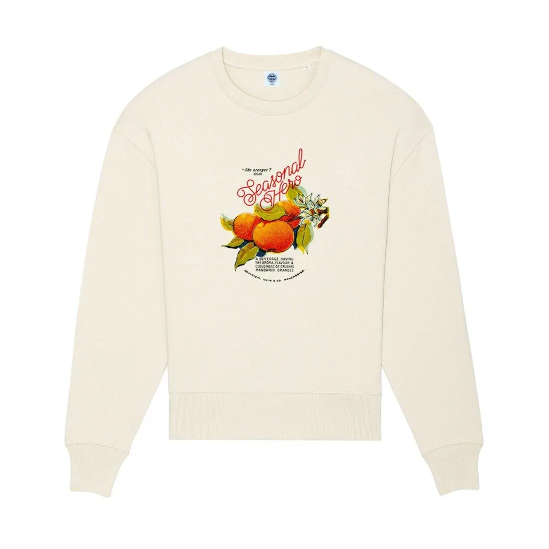 Seasonal Hero 'Oranges' Oversized Sweater - Organic Natural