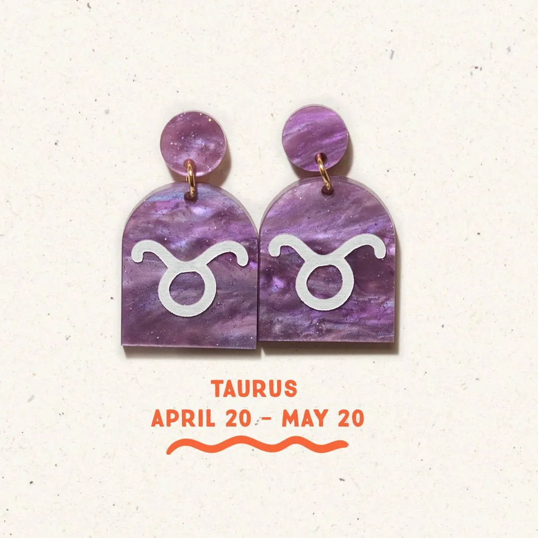 Taurus Zodiac Earrings