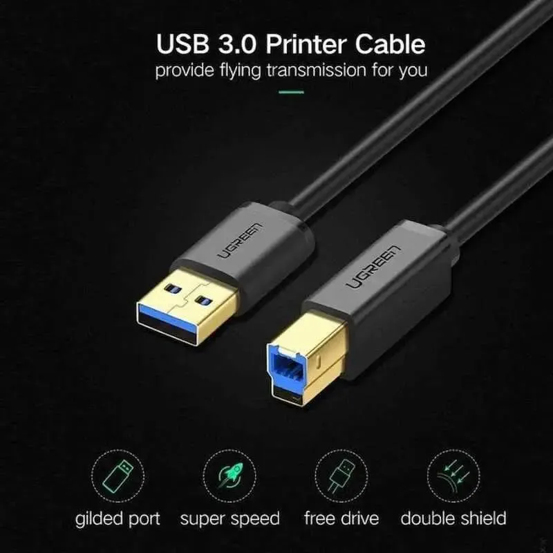 UGREEN 2m USB 3.0  A Male to B Male Printer Cable (10372)