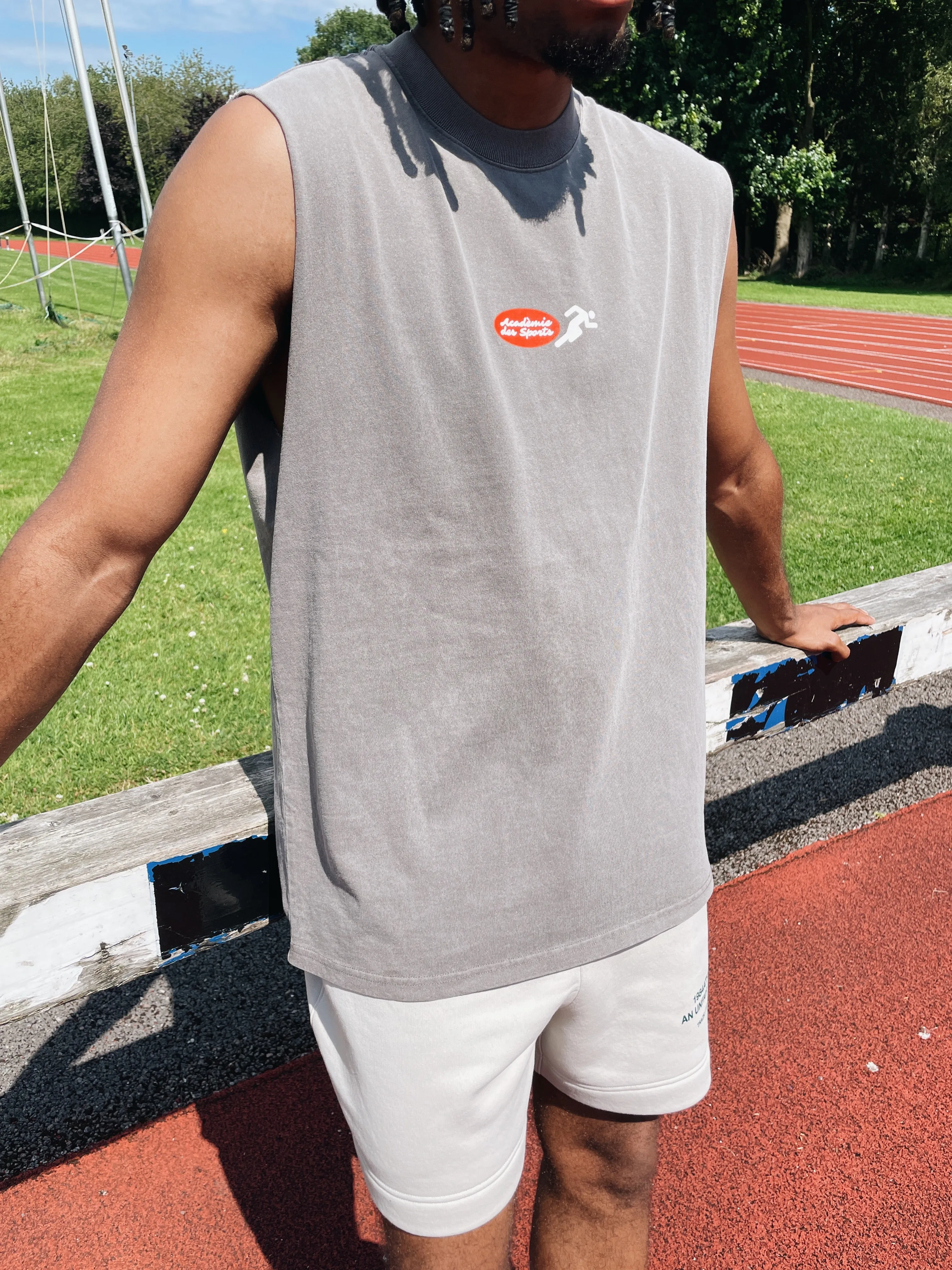 Vice 84 'Fun Club' Active Tank - Faded Grey