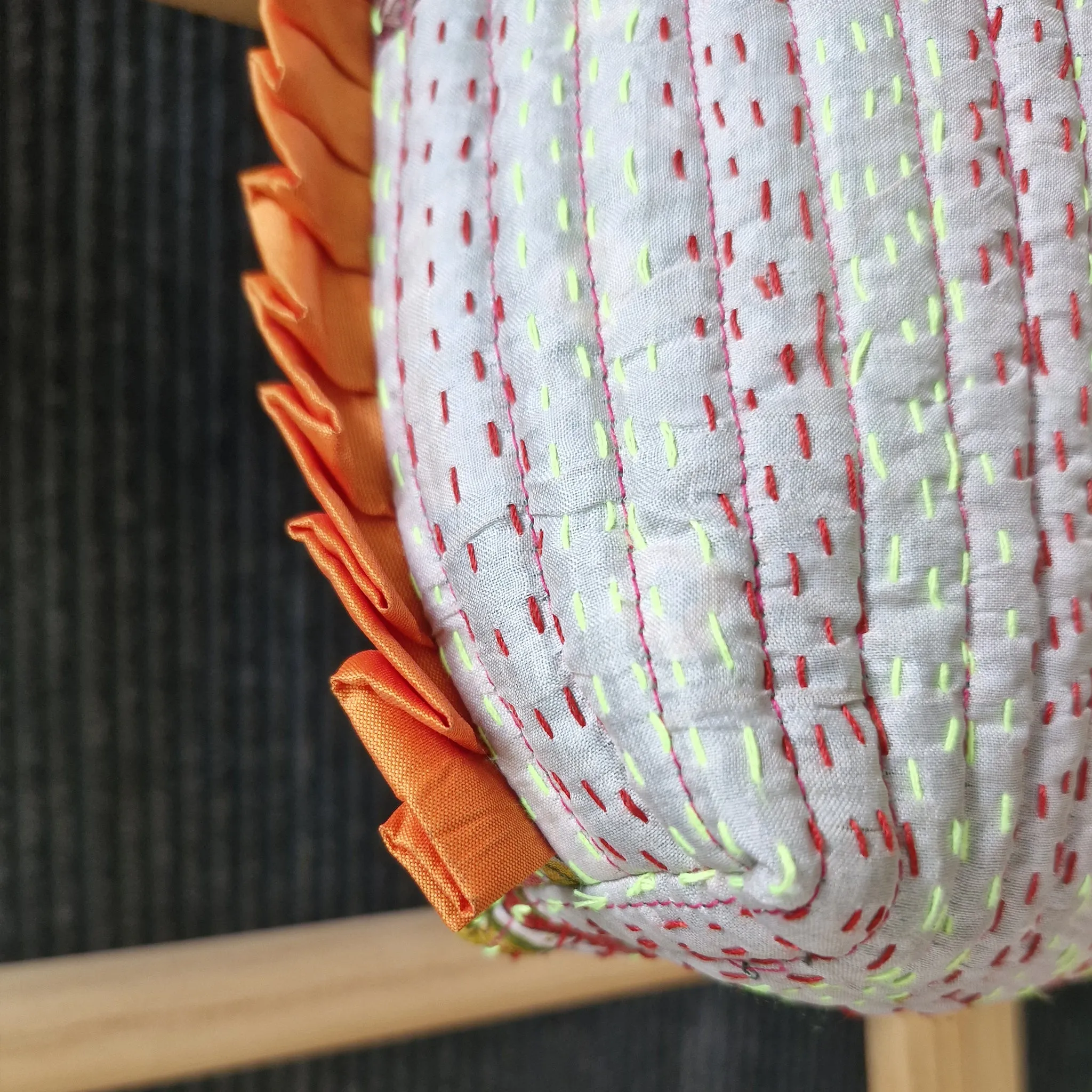 Vintage Kantha Tote Orange