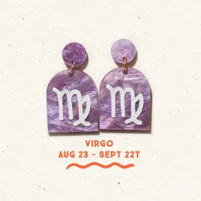 Virgo Zodiac Earrings