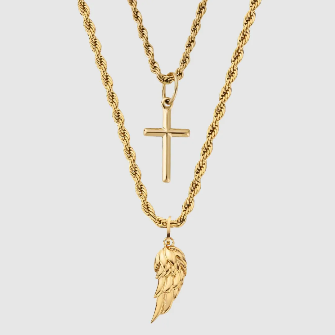 Wing x Cross Set (Gold)